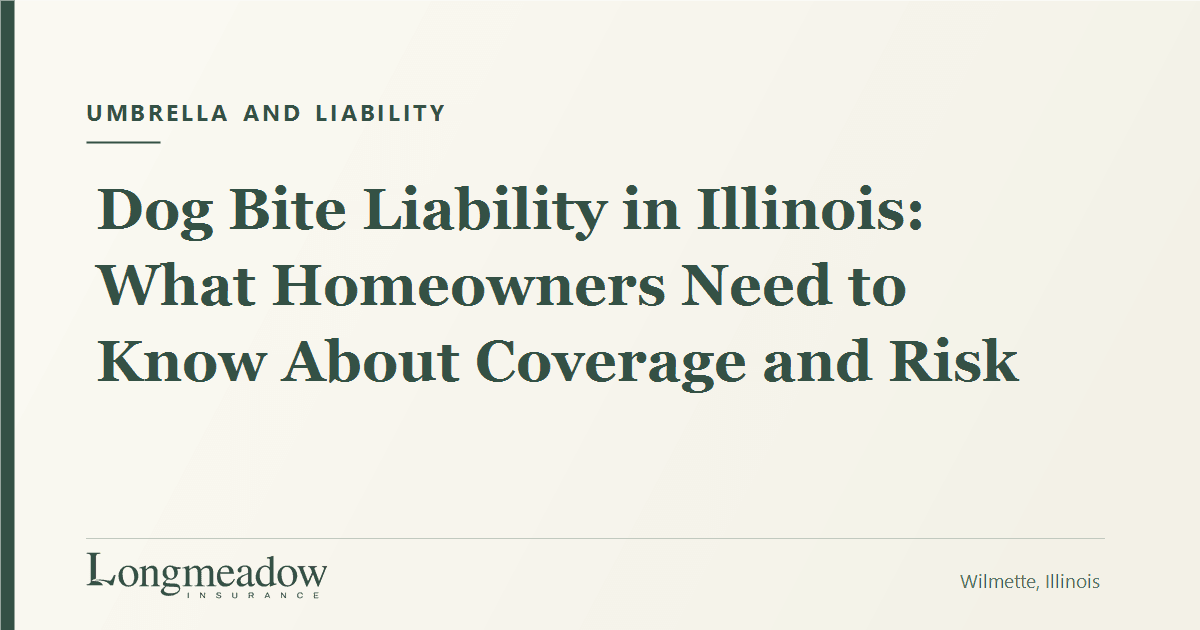 Dog Bite Liability in Illinois: What Homeowners Need to Know About Coverage and Risk | Longmeadow Insurance