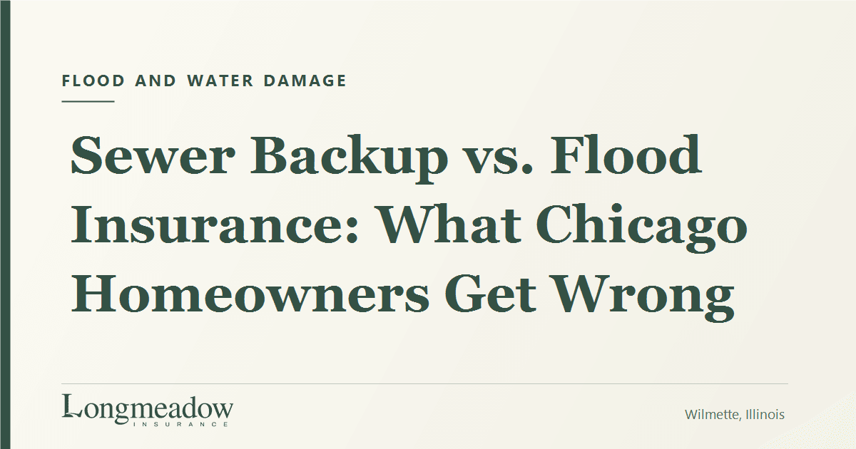 Sewer Backup vs. Flood Insurance: What Chicago Homeowners Get Wrong | Longmeadow Insurance