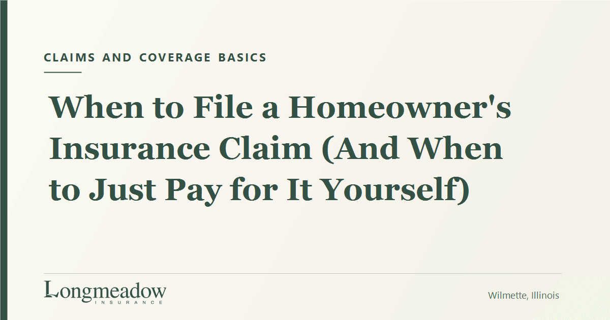 When to File a Homeowner’s Insurance Claim (And When to Just Pay for It Yourself)