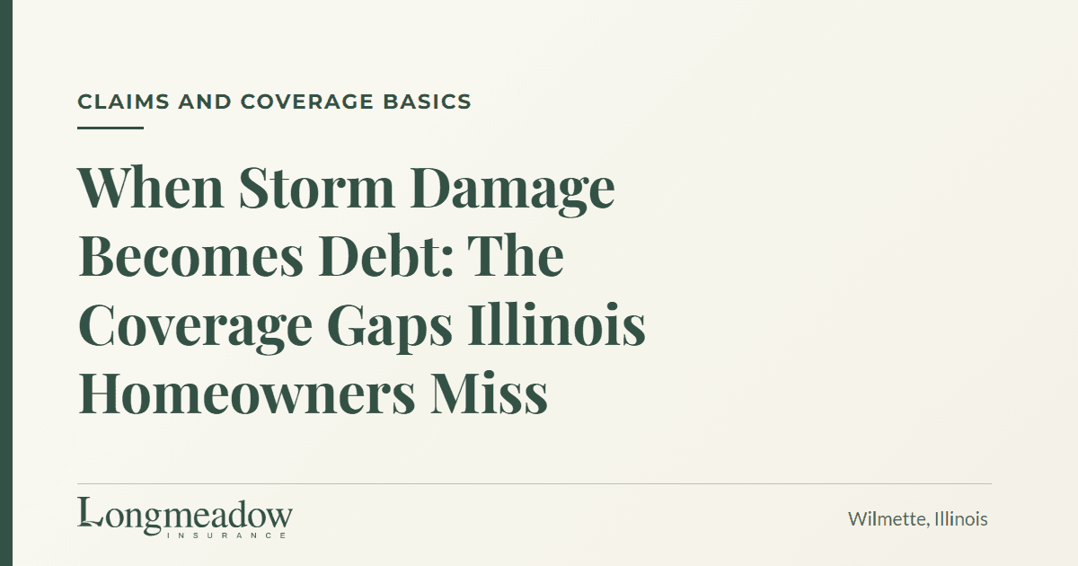 When Storm Damage Becomes Debt: The Coverage Gaps Illinois Homeowners Miss | Longmeadow Insurance